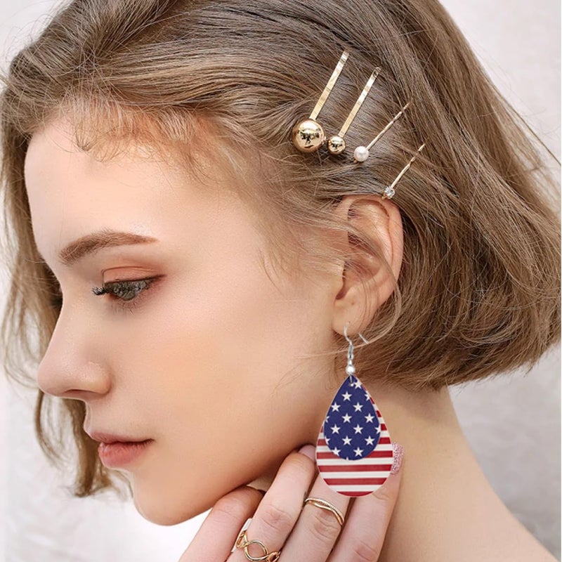 ecozran Halloween, Christmas, 4th of July Patriotic Earrings, Holiday Earrings Independence Day Stud Dangle Drop Earrings Hook Fashion Jewelry Gift for Women - Image 2